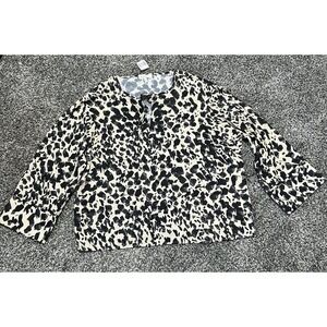 Neiman Marcus Animal Print Blouse Size Large